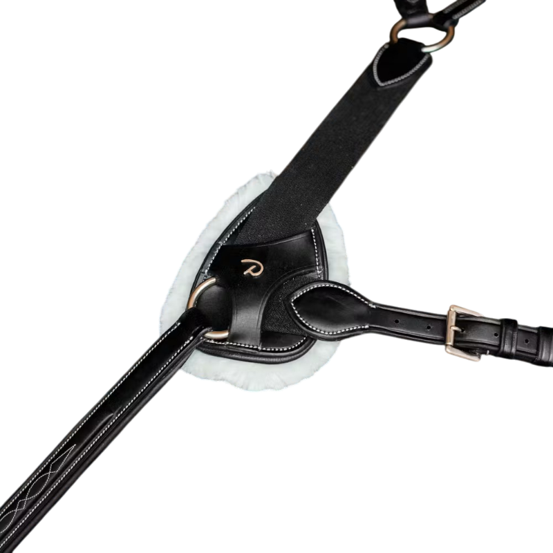 Dyon - Vegan sheepskin protective pad hunting collar 5 points D black