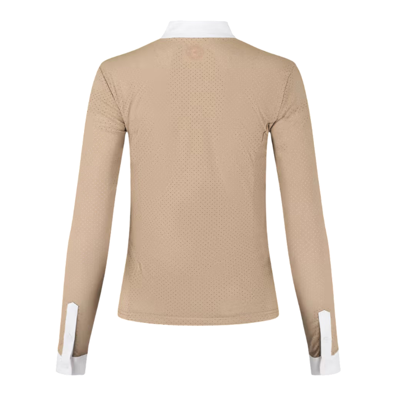 Kentucky Horsewear - Polo de concours manches longues femme Heritage Air beige | - Ohlala