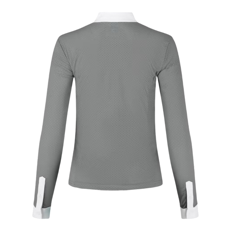 Kentucky Horsewear - Polo de concours manches longues femme Heritage Air gris | - Ohlala