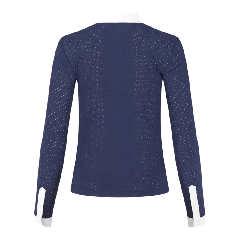 Kentucky Horsewear - Polo de concours manches longues femme Heritage Air marine | - Ohlala