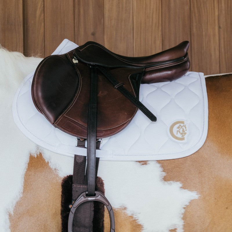 Kentucky Horsewear - Tapis de selle Wave jumping 3D logo blanc | - Ohlala