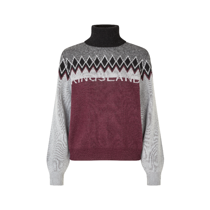 Kingsland - Pull tricoté col montant unisexe KLMontez noir | - Ohlala