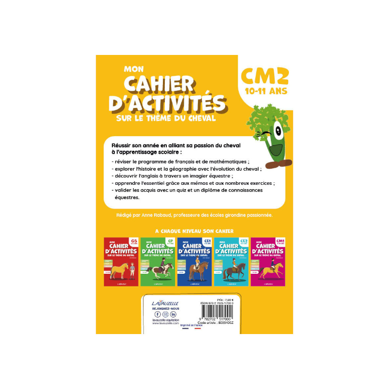 Lavauzelle - Cahier d'activités sur le thème du cheval niveau CM2 | - Ohlala