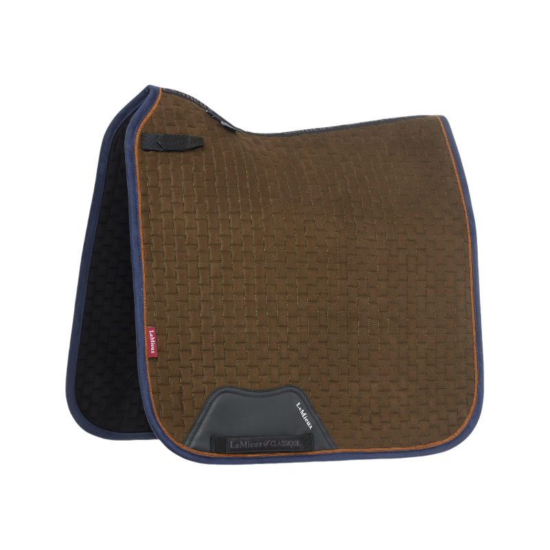 Lemieux - Tapis de dressage Square en suédine Alpine kaki/ marron | - Ohlala