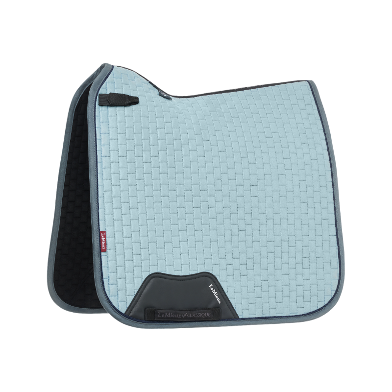 Lemieux - Tapis de dressage Square en suédine bleu glacier | - Ohlala