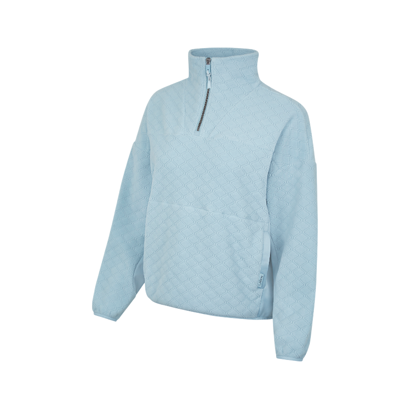 Lemieux - Sweat manches longues femme Dana quarter zip glacier | - Ohlala