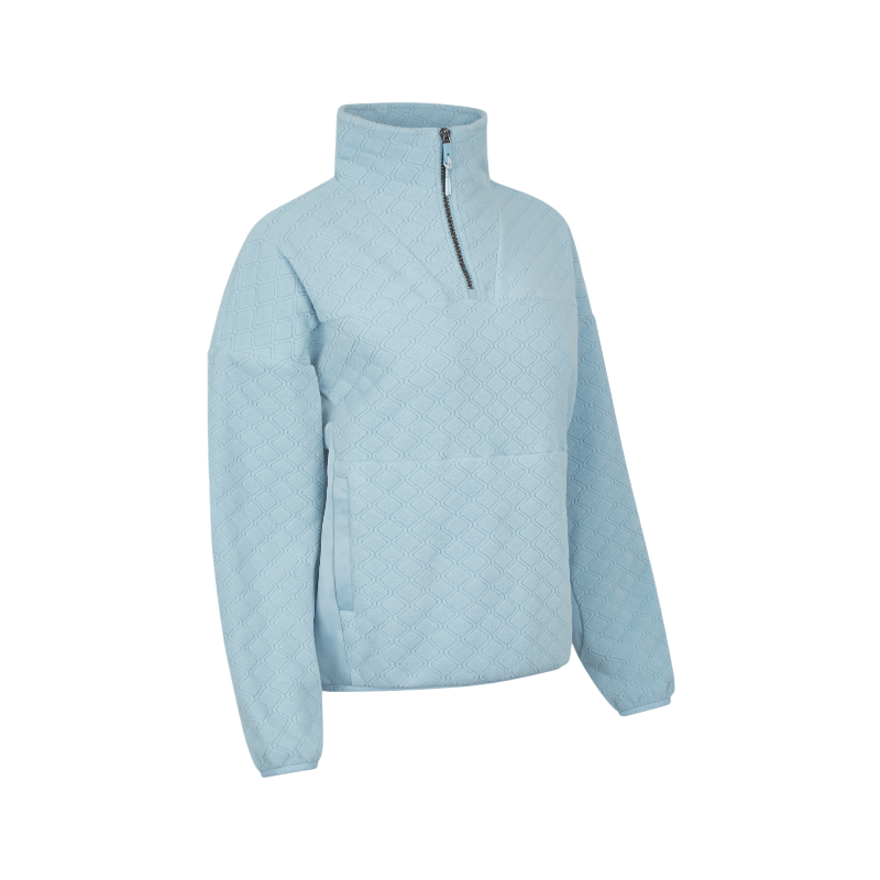 Lemieux - Sweat manches longues femme Dana quarter zip glacier | - Ohlala