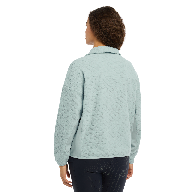Lemieux - Sweat manches longues femme Dana quarter zip glacier | - Ohlala