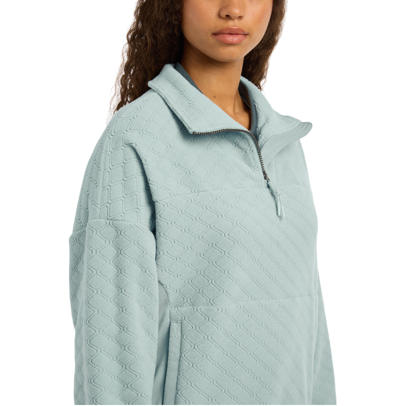 Lemieux - Sweat manches longues femme Dana quarter zip glacier | - Ohlala