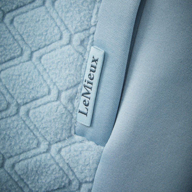 Lemieux - Sweat manches longues femme Dana quarter zip glacier | - Ohlala