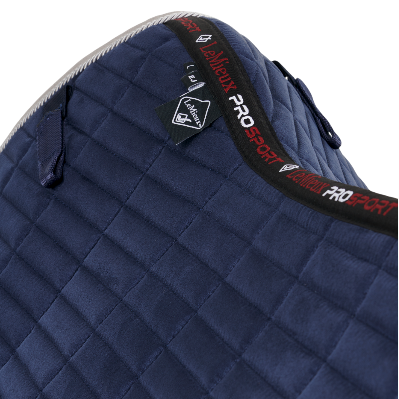 Lemieux - Tapis de selle Square EuroJump Suede marine | - Ohlala