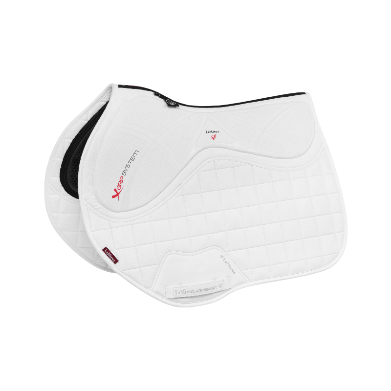 Lemieux - Tapis de selle Square X-Grip Twin Sided EuroJump blanc | - Ohlala