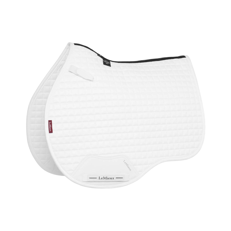 Lemieux - Tapis de selle Suede GP Square blanc | - Ohlala