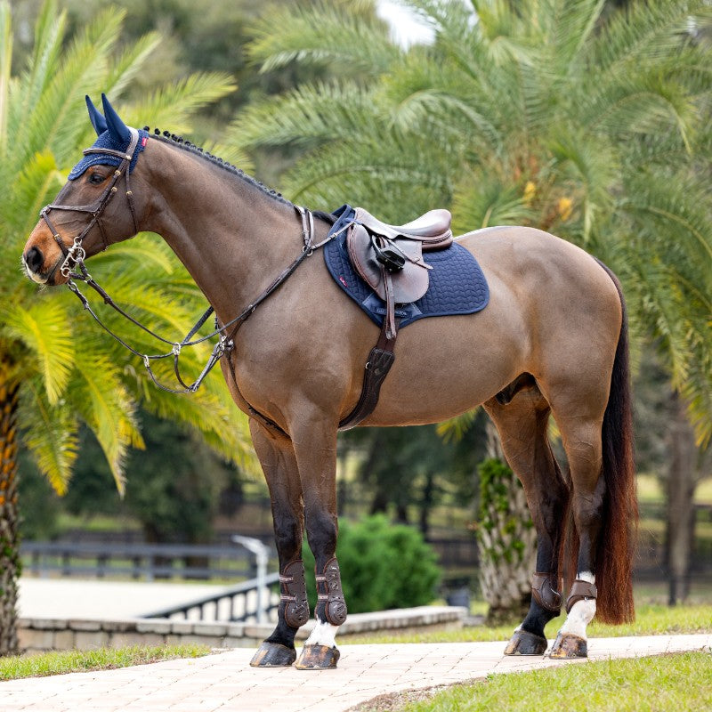 Lemieux - Tapis de selle Pro Sorb Plain 2 Square marine | - Ohlala