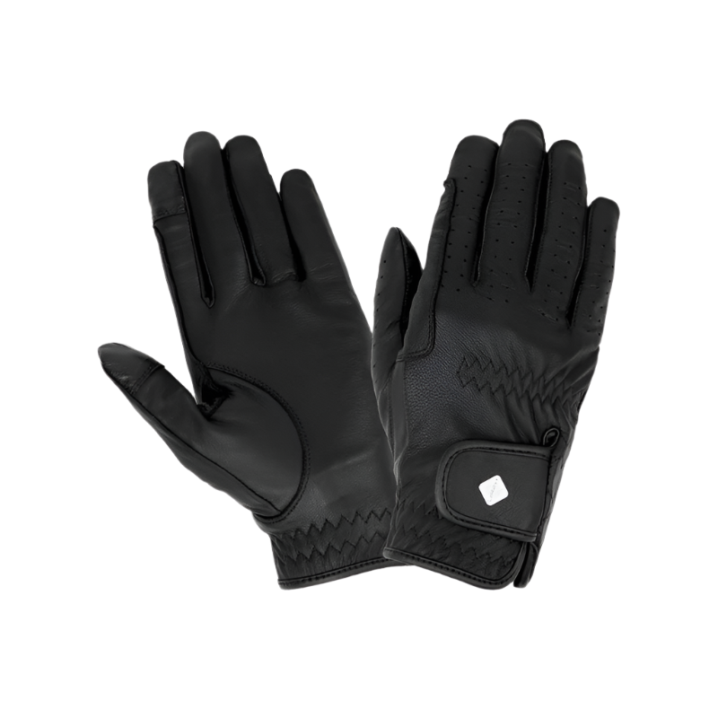 LeMieux - Gants d'équitation Classic en cuir noir | - Ohlala