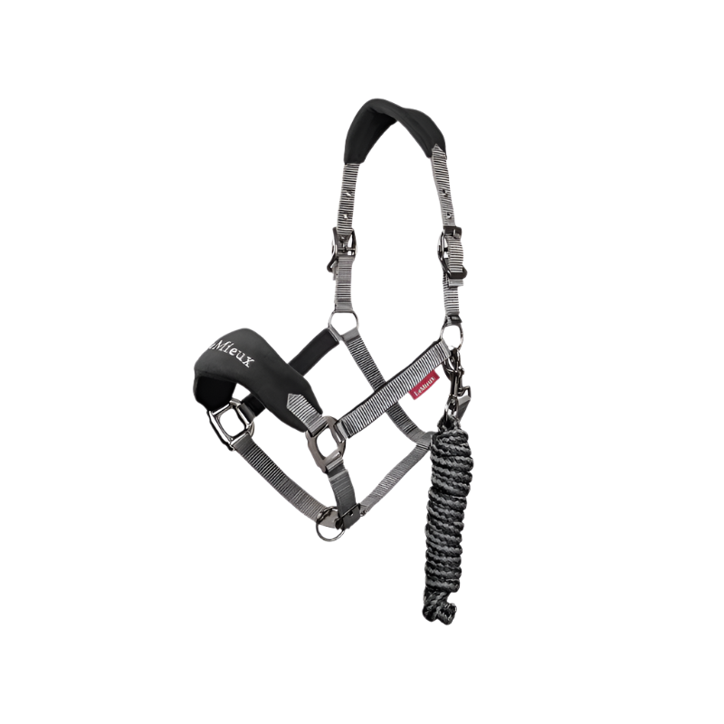 LeMieux - Ensemble licol + longe Vogue gris/ noir | - Ohlala