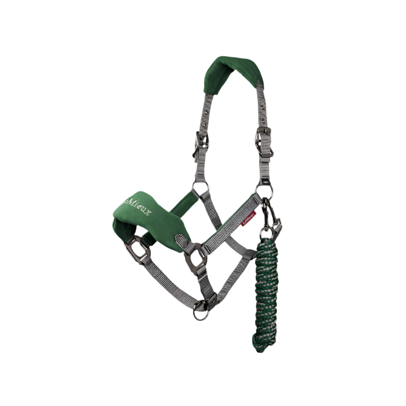 LeMieux - Ensemble licol + longe Vogue gris/ vert | - Ohlala