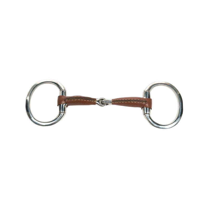 Metalab - Mors à olive simple brisure canons creux gainés cuir | - Ohlala