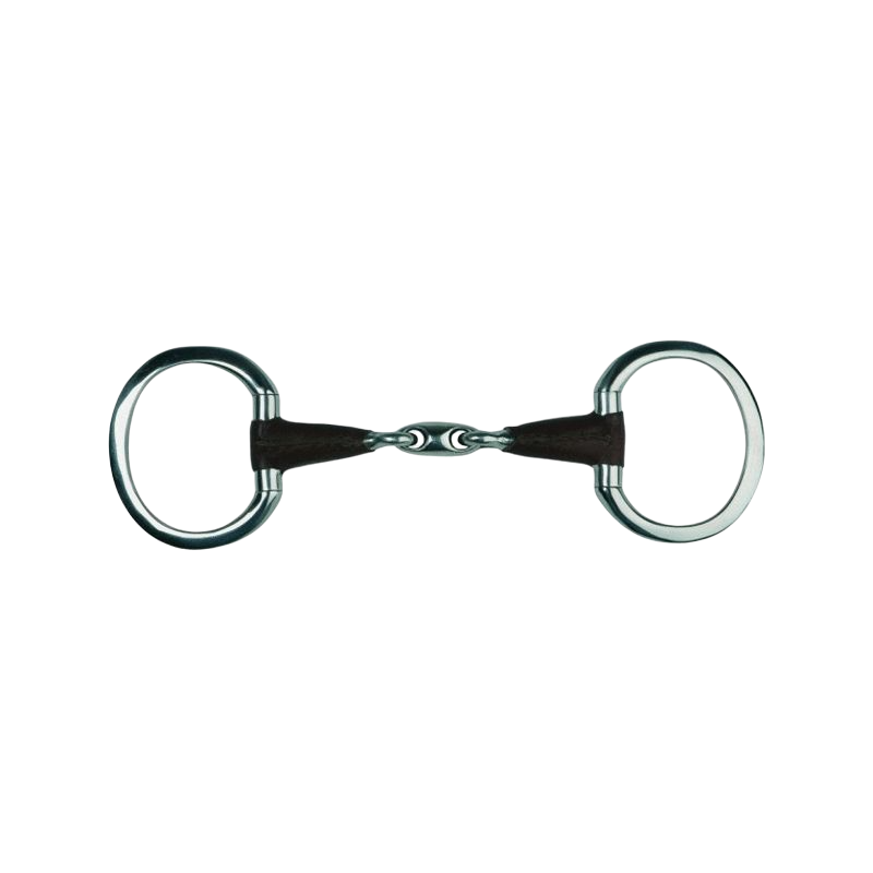 Metalab - Mors à olive double brisure à canon creux cuir | - Ohlala