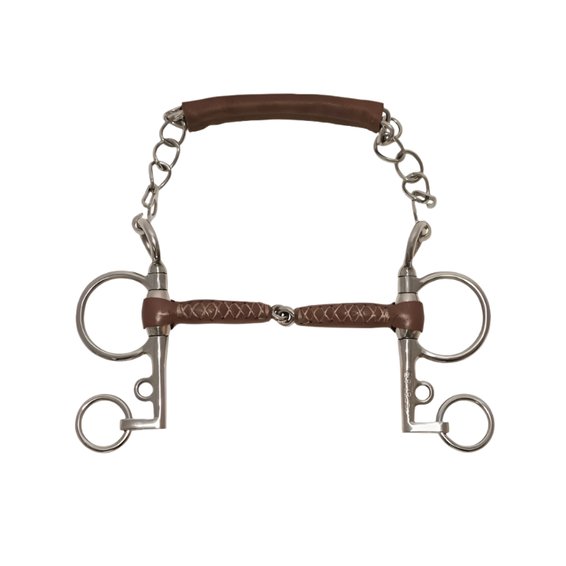 Metalab - Mors Pelham Pinchless cuir branches longues | - Ohlala