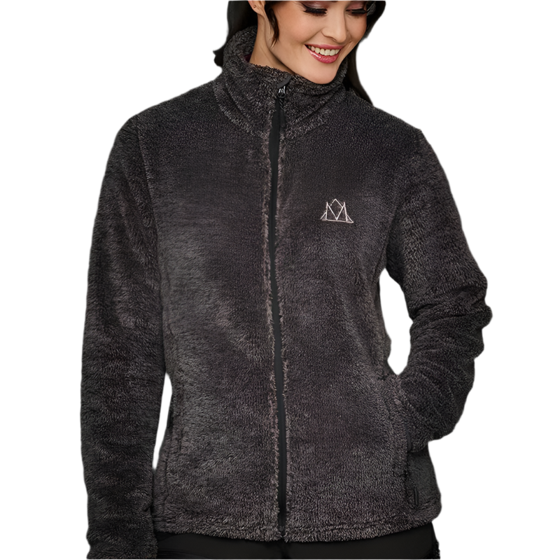 Mountain Horse - Veste manche longue femme Fuzzy polaire gris | - Ohlala