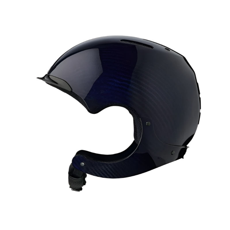 NACA - Casque d'équitation Gravity XP sans visière carbon brillant bleu | - Ohlala
