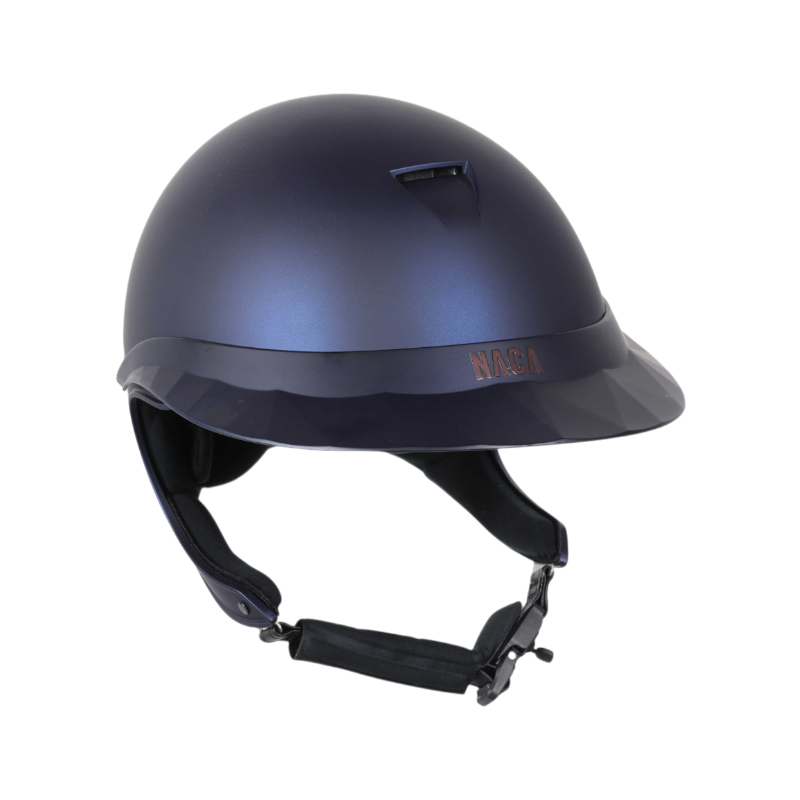 NACA - Casque d'équitation visière polo Comète XP bleu mat | - Ohlala