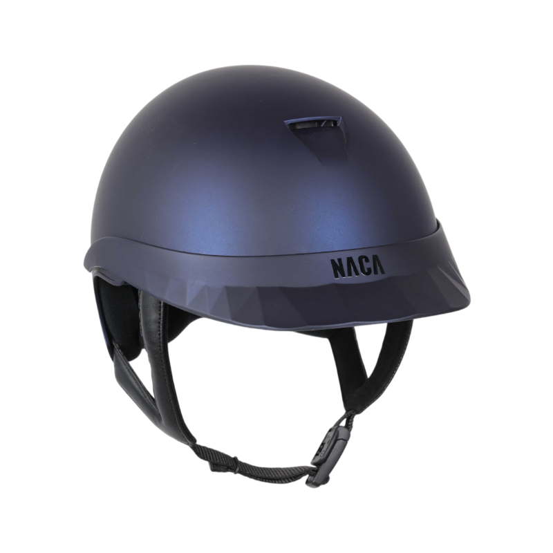 NACA - Casque d'équitation visière standard Comète S bleu mat | - Ohlala