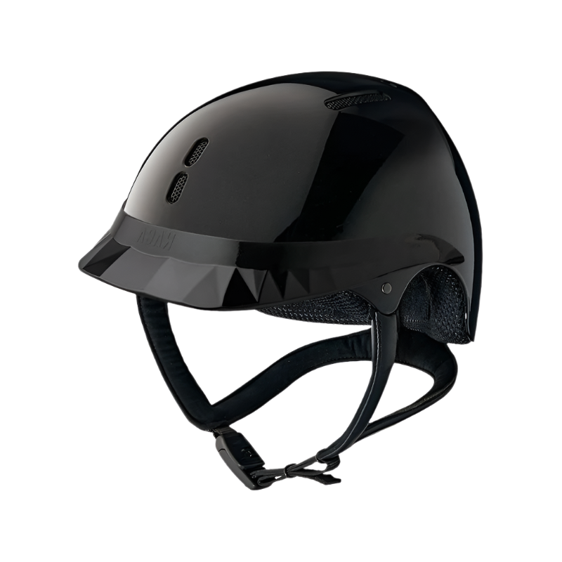 NACA - Casque d'équitation Gravity S visière standard brillant noir onyx | - Ohlala