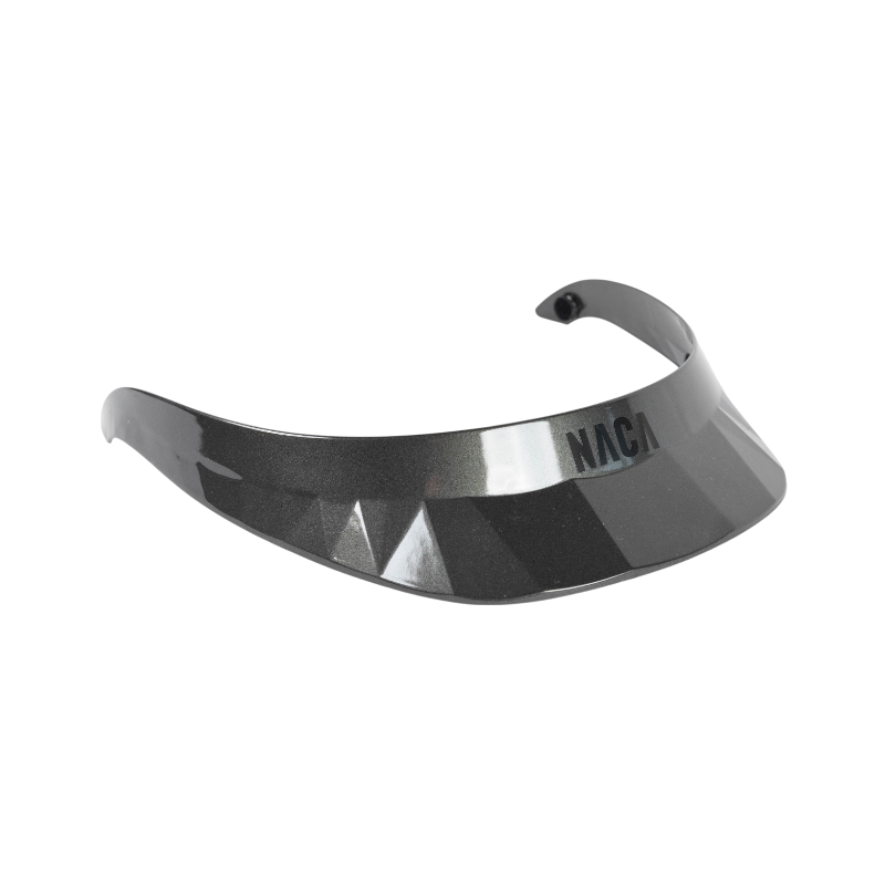 NACA - Visière standard brillante gris graphite logo noir | - Ohlala