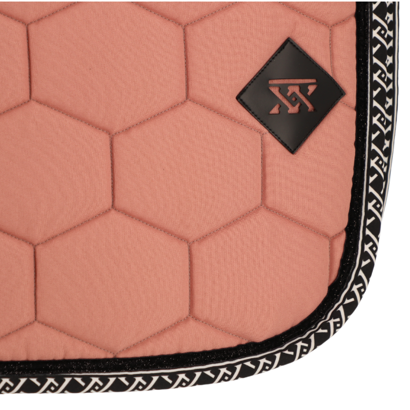 Oxxer - Tapis de dressage Monogramme vieux rose | - Ohlala