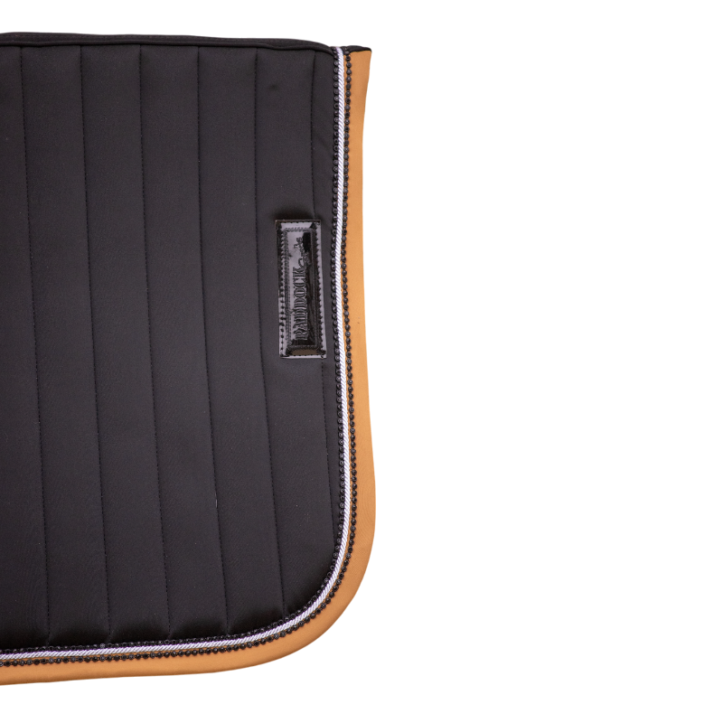 Paddock Sports - Tapis de selle Verticali noir/ camel | - Ohlala