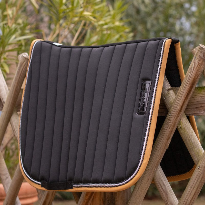 Paddock Sports - Tapis de selle Verticali noir/ camel | - Ohlala