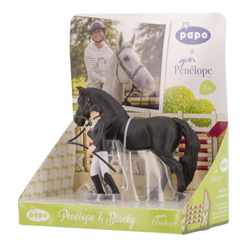 Papo - Figurine Pénélope et Blacky | - Ohlala