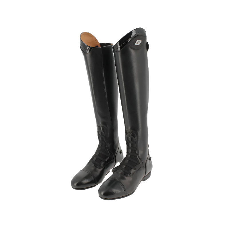Pénélope - Bottes d'équitation Eclipse noir tige courte mollet slim | - Ohlala