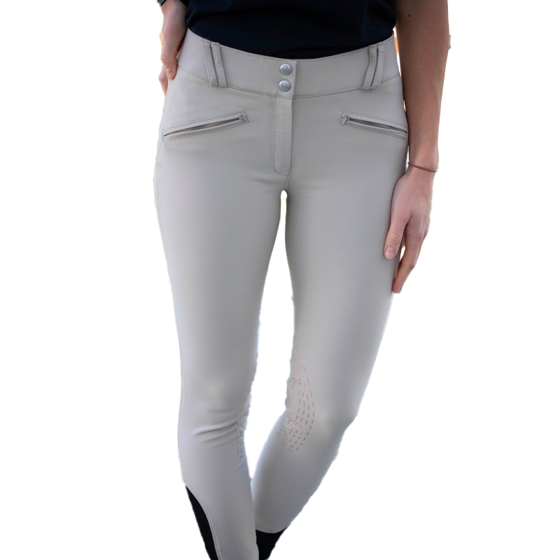 Pénélope Store - Pantalon d'équitation femme Rocky beige taille mi-haute | - Ohlala