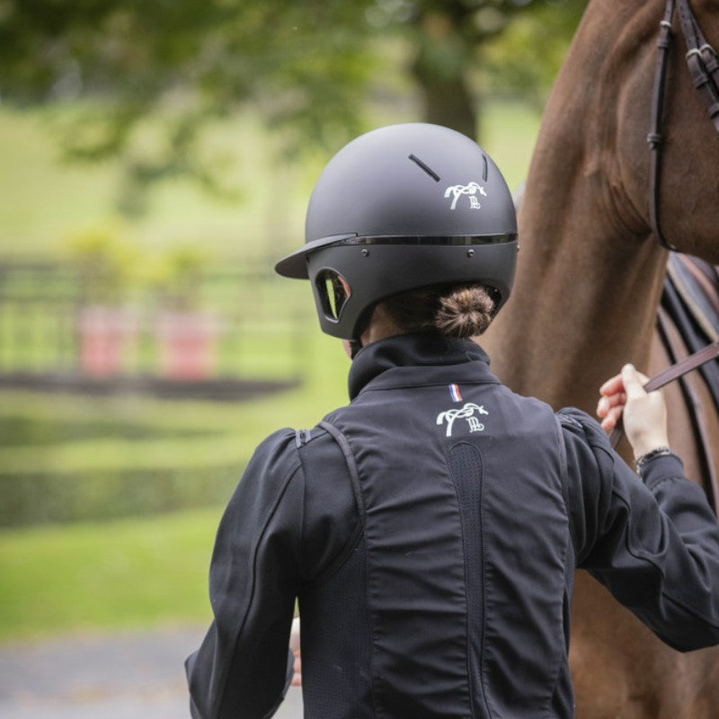 Pénélope - Casque d'équitation visière polo noir mat Pénélope X Freejump | - Ohlala