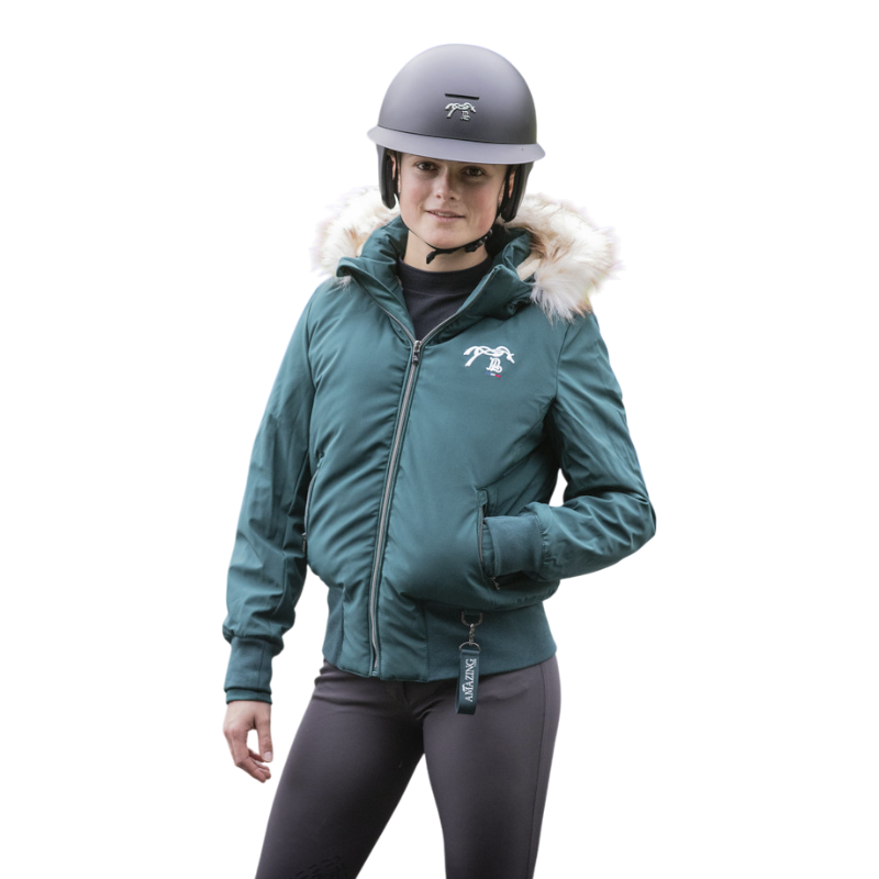 Pénélope - Casque d'équitation visière polo noir mat Pénélope X Freejump | - Ohlala