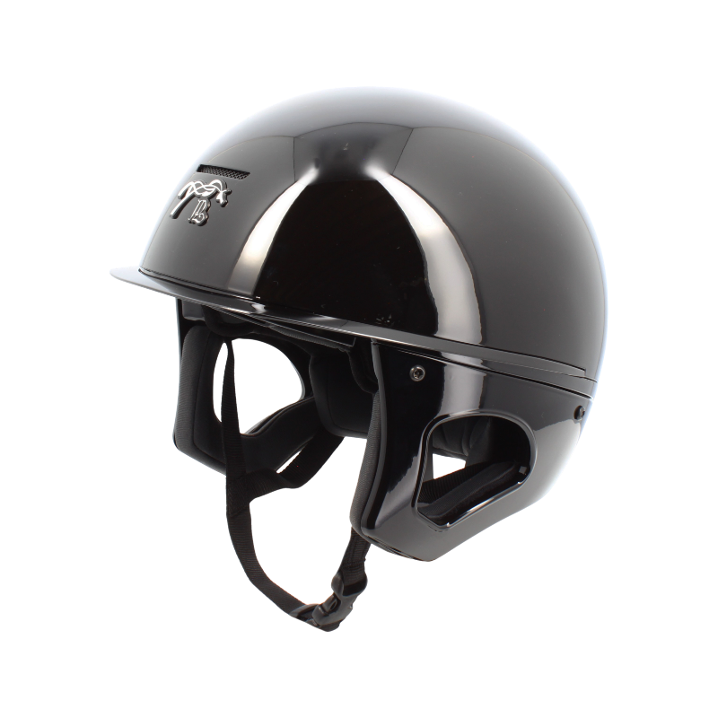 Pénélope - Casque d'équitation visière standard noir brillant Pénélope X Freejump | - Ohlala