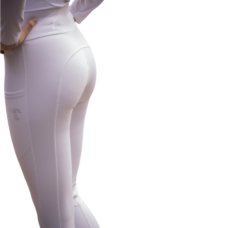 Pénélope - Legging d'équitation Anaé blanc | - Ohlala