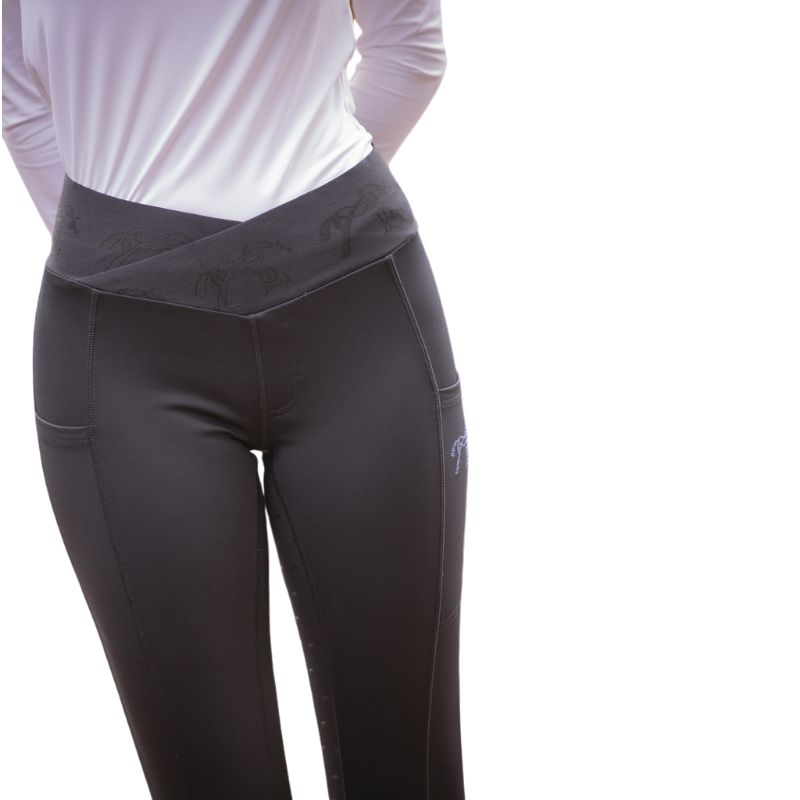 Pénélope - Legging d'équitation Anaé marine | - Ohlala