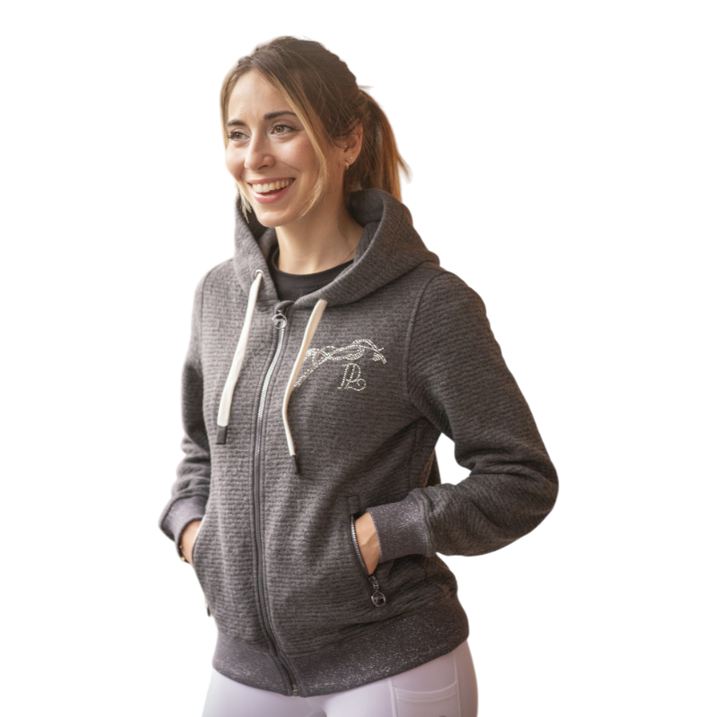 Pénélope - Sweat femme Tressy Flock gris | - Ohlala