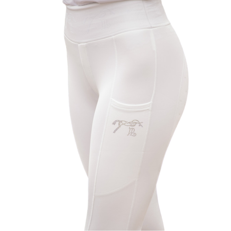 Pénélope Store - Legging d'équitation femme Delphe pull-on blanc | - Ohlala