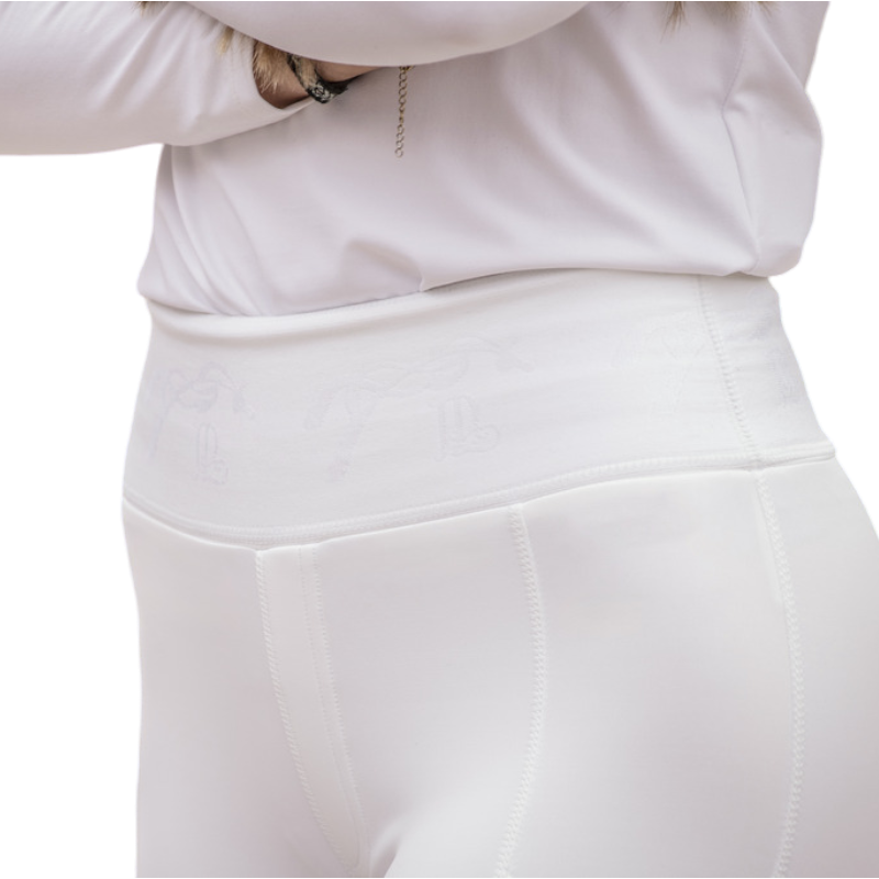 Pénélope Store - Legging d'équitation femme Delphe pull-on blanc | - Ohlala