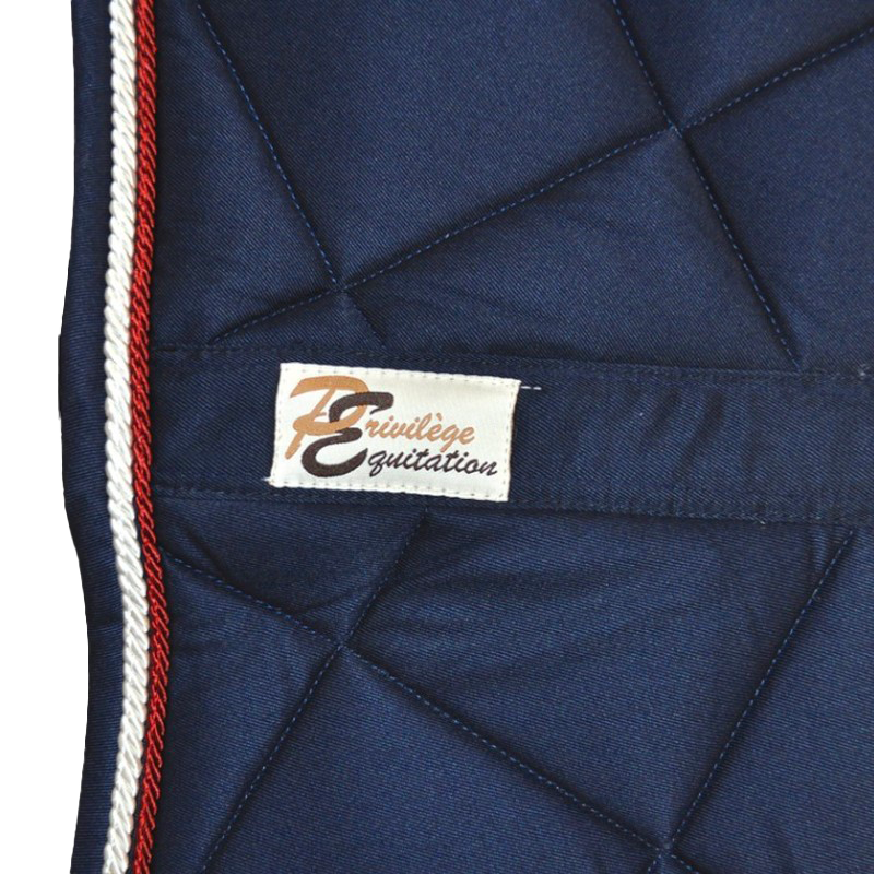 Privilège Equitation - Tapis de selle Palm Beach marine/ rouge/ blanc | - Ohlala