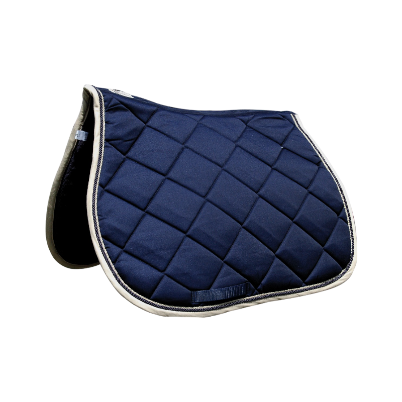 Privilège Equitation - Tapis de selle Palm Beach marine/ beige/ marine | - Ohlala