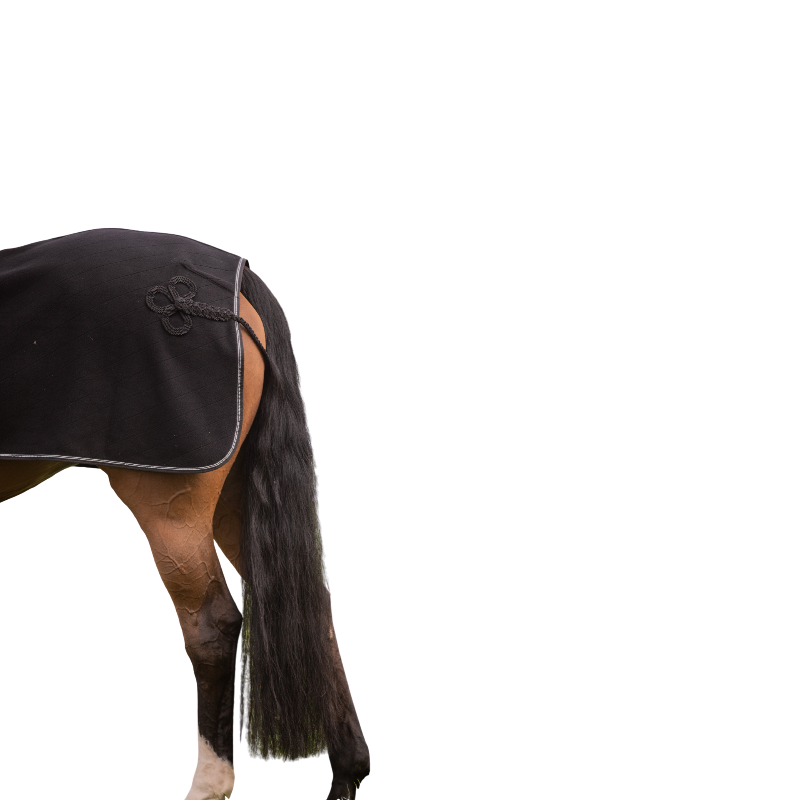 Paddock Sports - Couvre-reins polaire Diagonal noir | - Ohlala