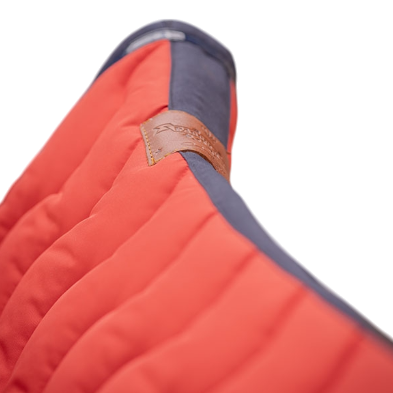 Paddock Sports - Tapis de selle Wavy orange/ marine | - Ohlala