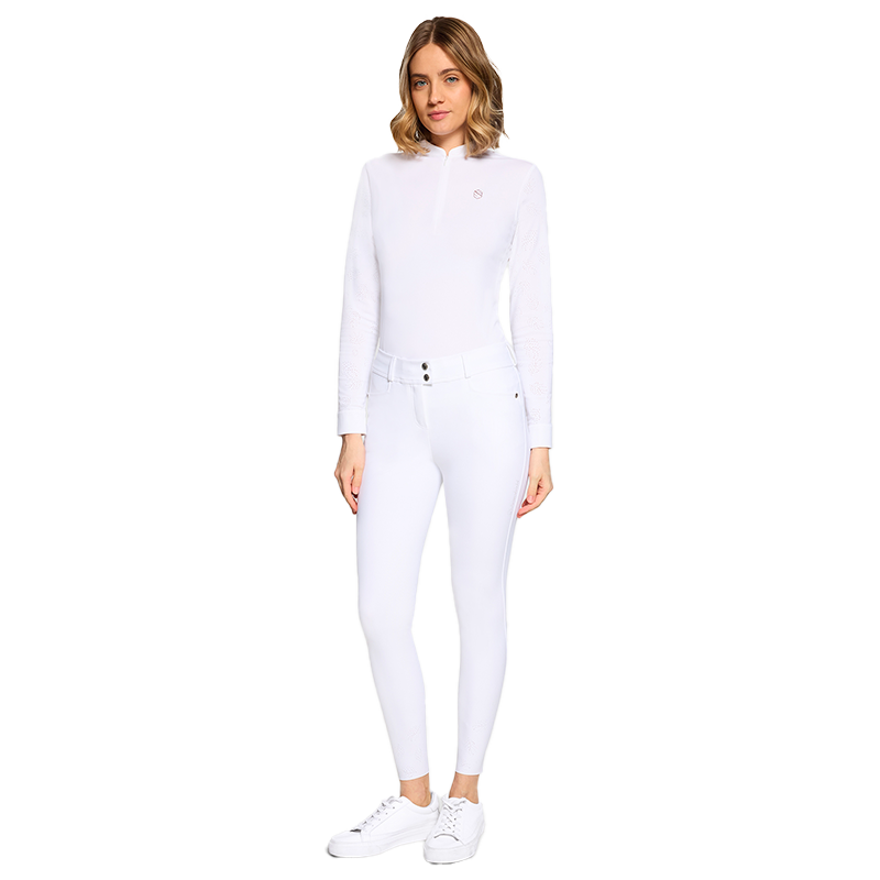 Samshield - Pantalon d’équitation femme Delice Crystal Ferna blanc | - Ohlala