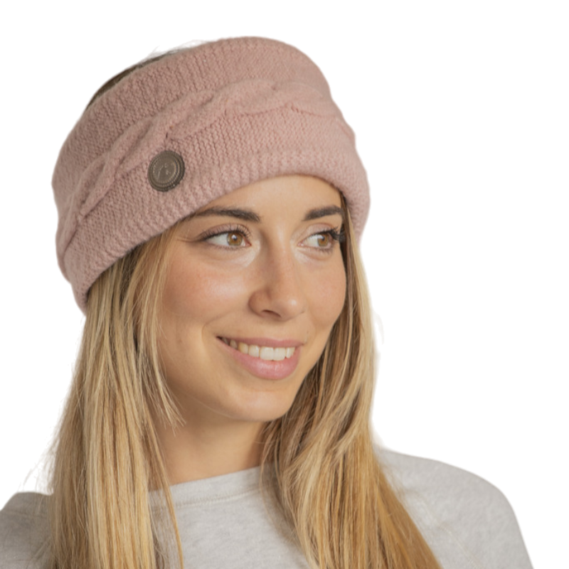 Pénélope - Bandeau Mel rose poudré | - Ohlala